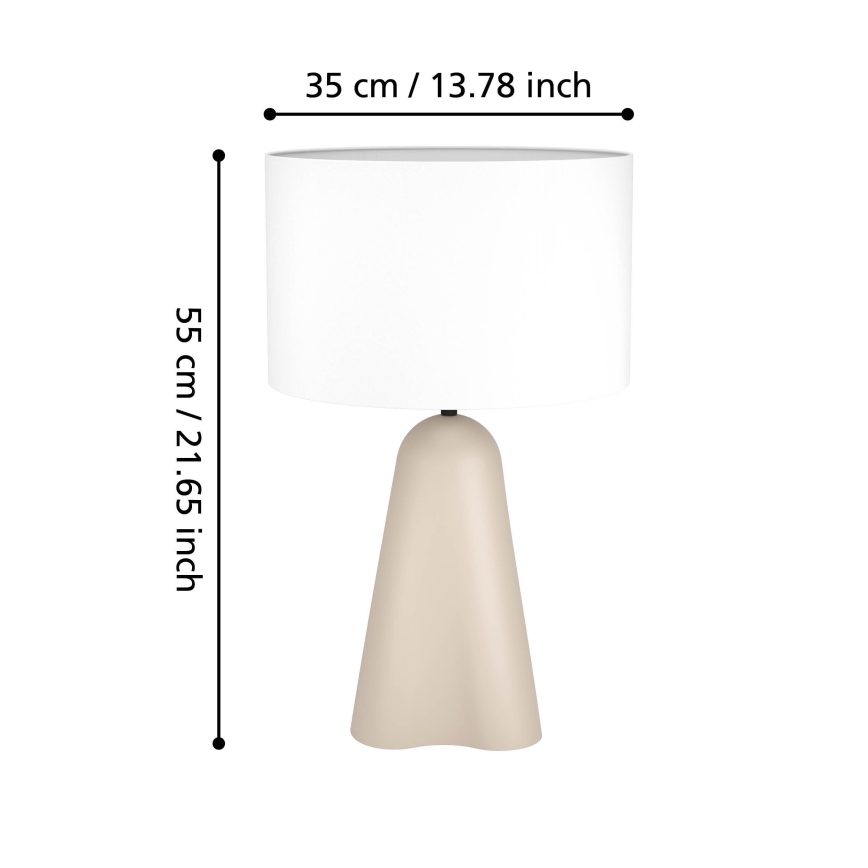 Eglo - Stona lampa 1xE27/40W/230V bež