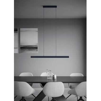 Eglo - LED Prigušivi luster na sajli LED/20W/230V 3000K crno