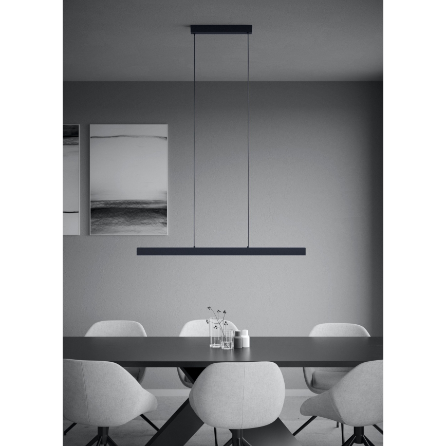 Eglo - LED Prigušivi luster na sajli LED/20W/230V 3000K crno