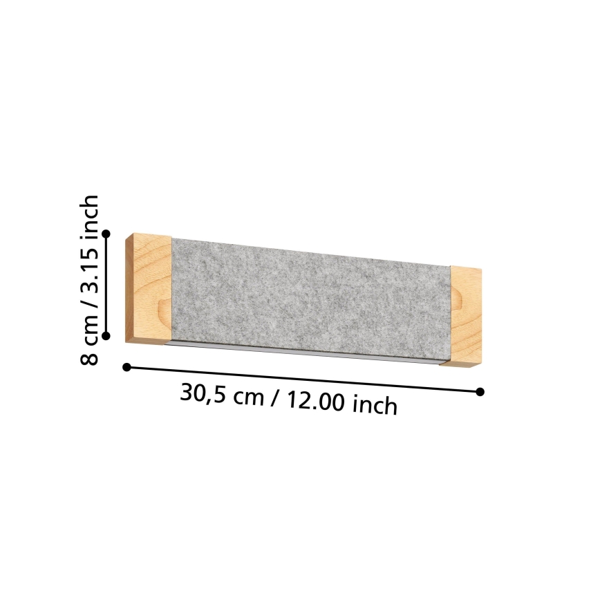 Eglo - LED Zidna lampa 2xLED/5,4W/230V 3000K braon/sivo