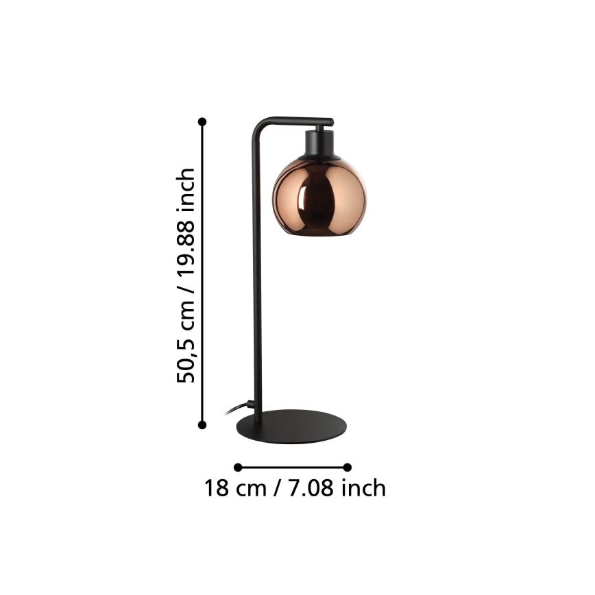 Eglo - Stona lampa 1xE27/40W/230V bakrena
