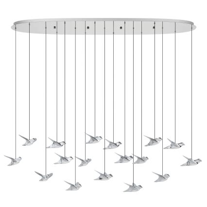Eglo - LED Prigušivi luster na sajli 17xLED/3W/230V 3000K sjajni krom