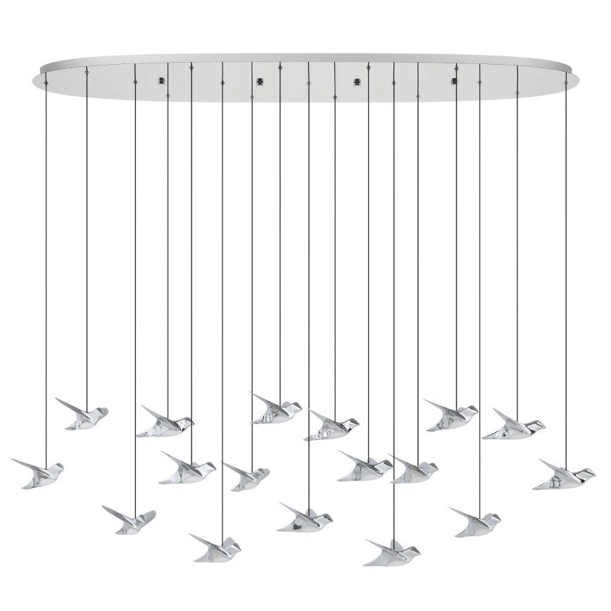 Eglo - LED Prigušivi luster na sajli 17xLED/3W/230V 3000K sjajni krom