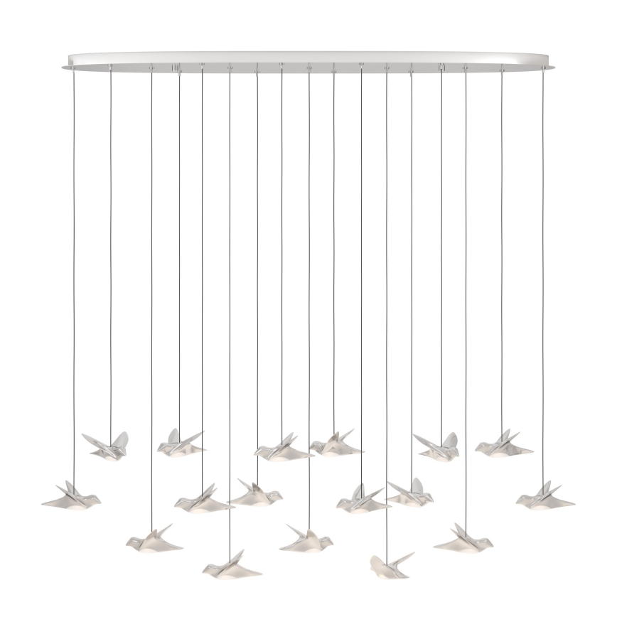 Eglo - LED Prigušivi luster na sajli 17xLED/3W/230V 3000K sjajni krom