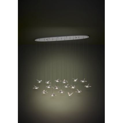 Eglo - LED Prigušivi luster na sajli 17xLED/3W/230V 3000K sjajni krom