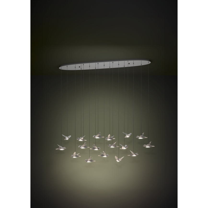 Eglo - LED Prigušivi luster na sajli 17xLED/3W/230V 3000K sjajni krom