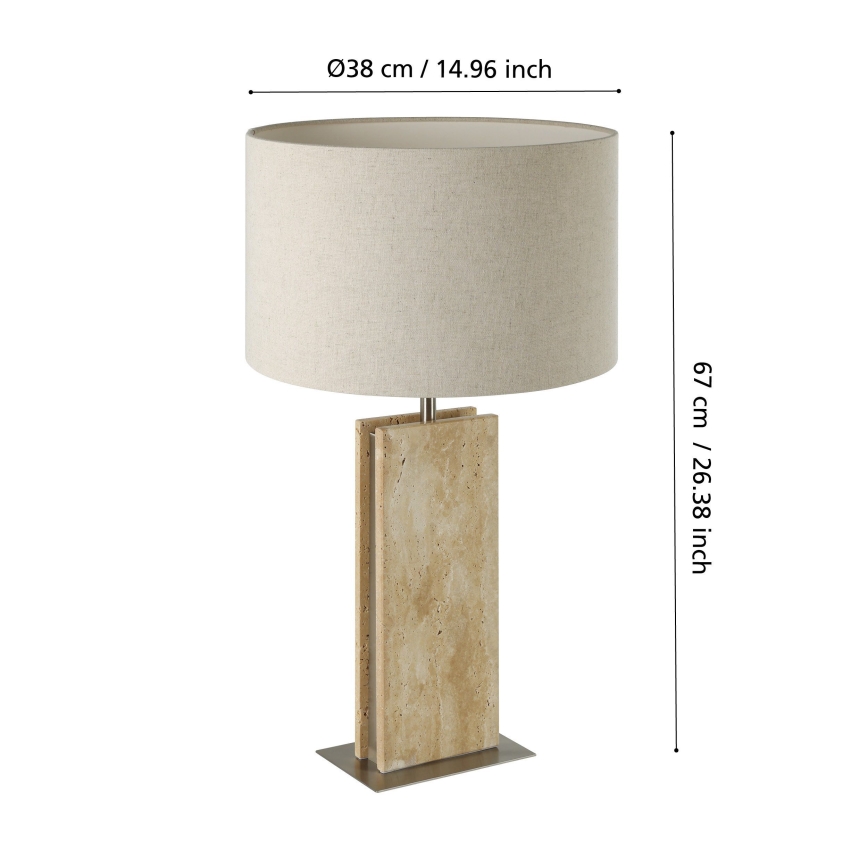 Eglo - Stona lampa 1xE27/40W/230V bež