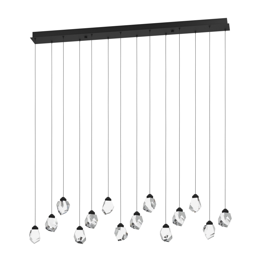 Eglo - LED Prigušivi luster na sajli 14xLED/3W/230V 3000K crno/prozirna