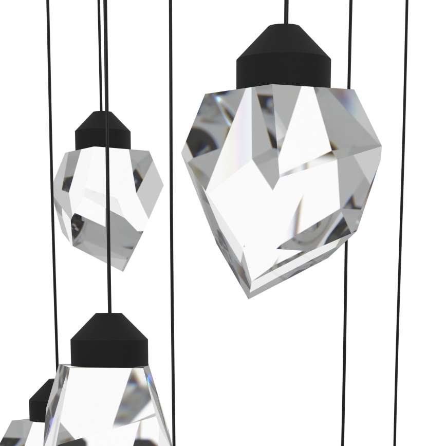 Eglo - LED Prigušivi luster na sajli 14xLED/3W/230V 3000K crno/prozirna