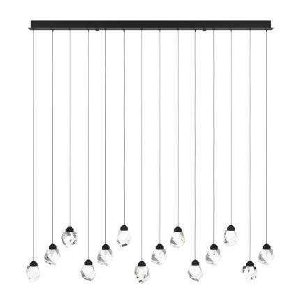 Eglo - LED Prigušivi luster na sajli 14xLED/3W/230V 3000K crno/prozirna