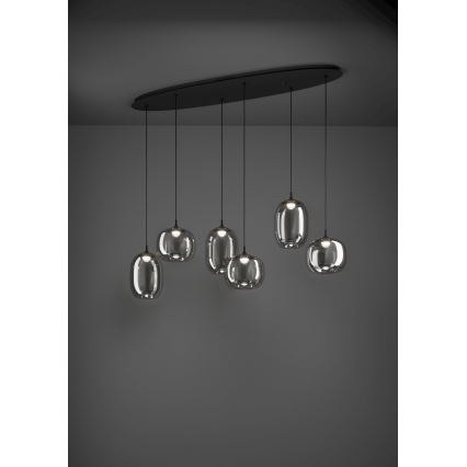 Eglo - LED Prigušivi luster na sajli 6xLED/3,7W/230V 2700-6500K dimno + Daljinski upravljač