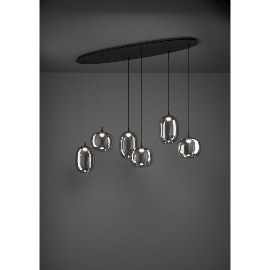 Eglo - LED Prigušivi luster na sajli 6xLED/3,7W/230V 2700-6500K dimno + Daljinski upravljač