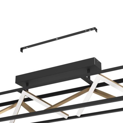 Eglo - LED Prigušivi nadgradni luster LED/45W/230V 2700-6500K crno/zlatna + Daljinski upravljač