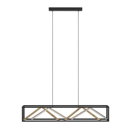 Eglo - LED Prigušivi luster na sajli LED/46W/230V 2700-6500K crno/zlatna + Daljinski upravljač