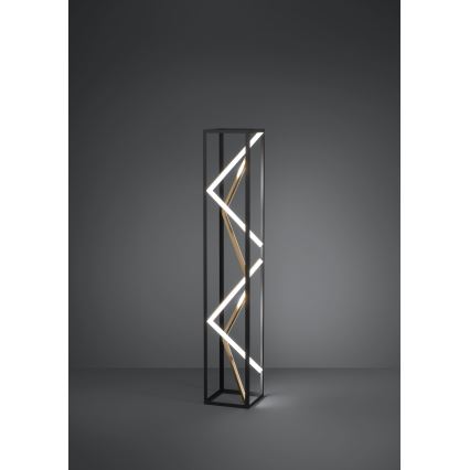 Eglo - LED Prigušiva podna lampa LED/23W/230V 2700-6500K crno/zlatna + Daljinski upravljač