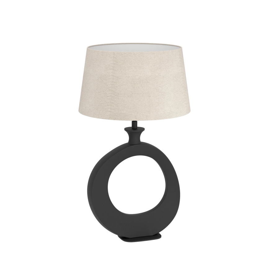 Eglo - Stona lampa 1xE27/60W/230V 52,5 cm crno/kremasta