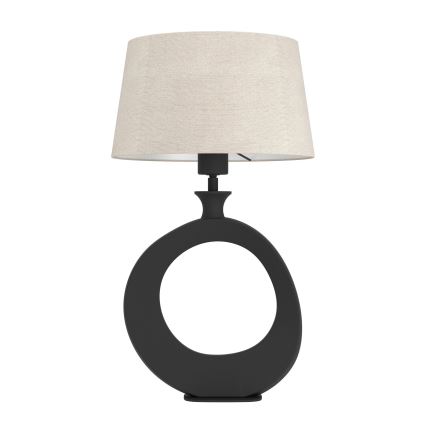 Eglo - Stona lampa 1xE27/60W/230V 52,5 cm crno/kremasta