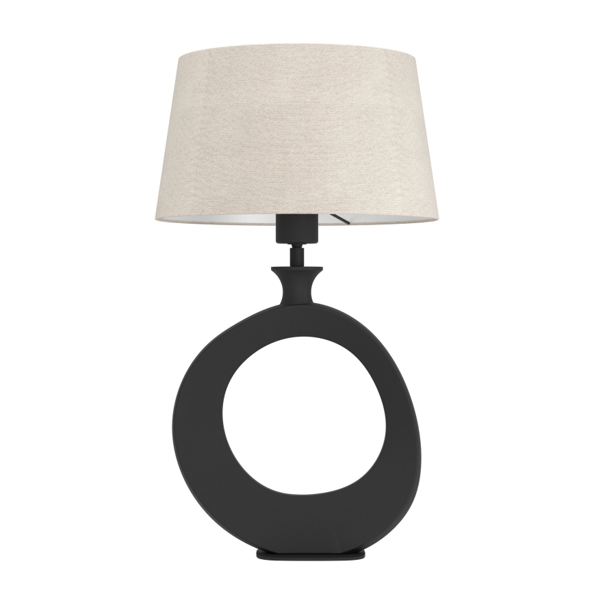 Eglo - Stona lampa 1xE27/60W/230V 52,5 cm crno/kremasta