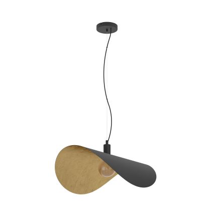 Eglo - Luster na sajli 1xE27/40W/230V 80 cm crno/zlatna