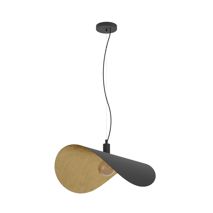 Eglo - Luster na sajli 1xE27/40W/230V 80 cm crno/zlatna