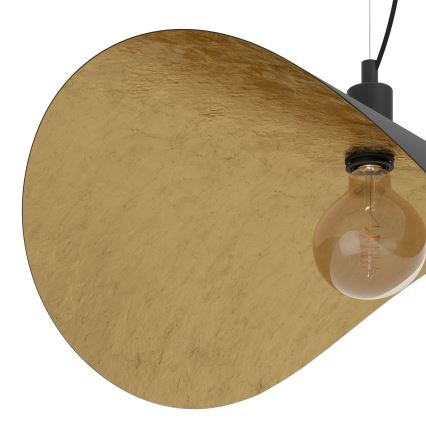 Eglo - Luster na sajli 1xE27/40W/230V 80 cm crno/zlatna