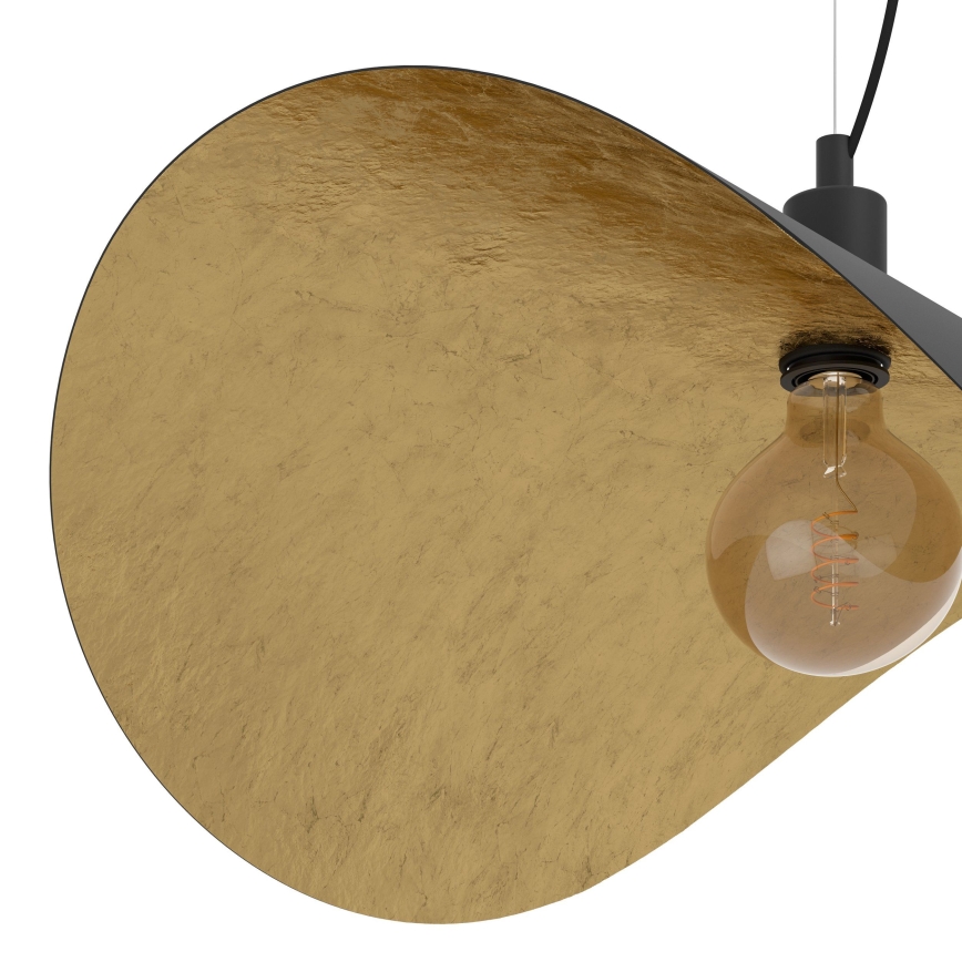 Eglo - Luster na sajli 1xE27/40W/230V 80 cm crno/zlatna