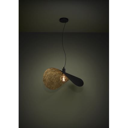 Eglo - Luster na sajli 1xE27/40W/230V 80 cm crno/zlatna