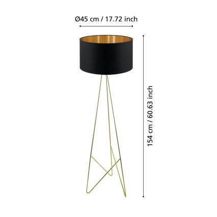 Eglo - Podna lampa 1xE27/60W/230V