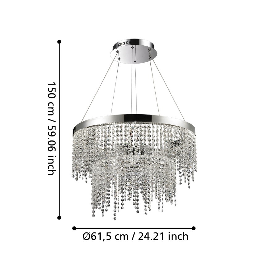 Eglo - LED Prigušivi luster na sajli LED/45W/230V