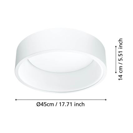Eglo - LED prigušiva stropna svetiljka 1 LED/25,5W/230V