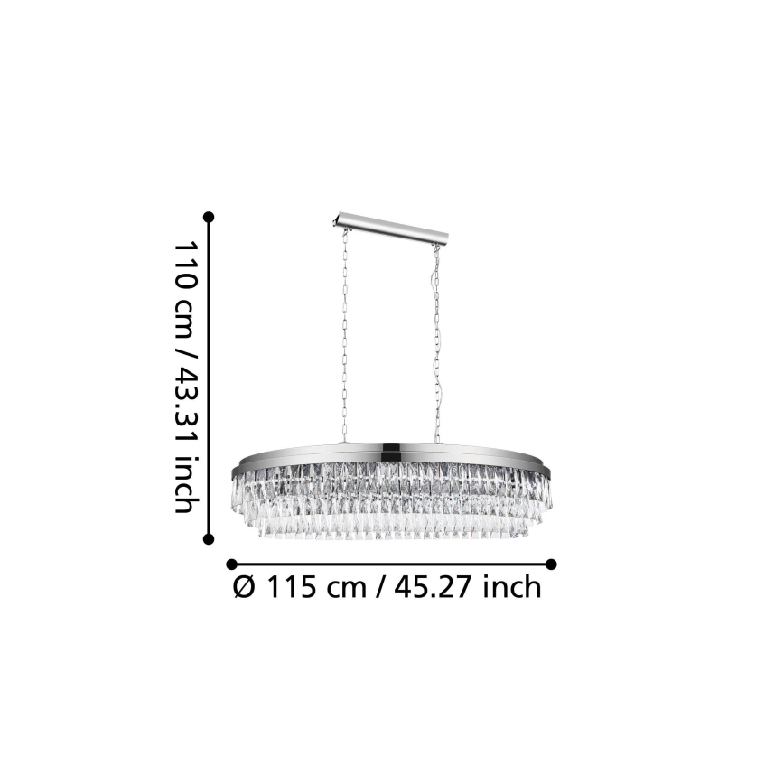 Eglo - Luster na lancu 13xE14/40W/230V sjajni krom