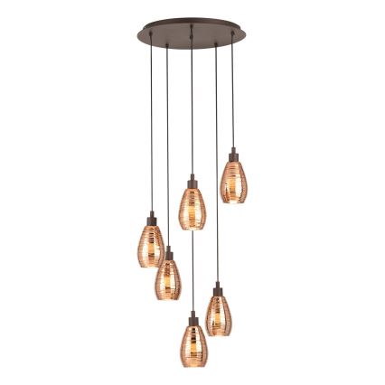 Eglo - Luster na sajli 6xE27/60W/230V