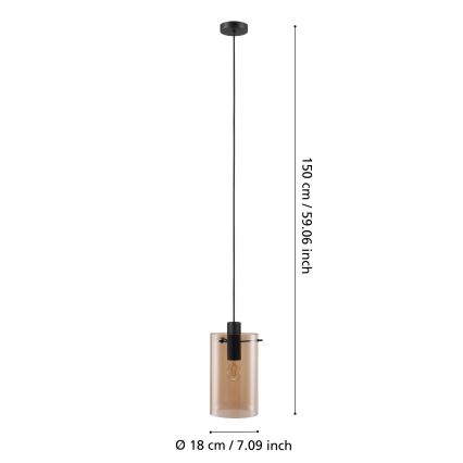 Eglo - Luster na sajli 1xE27/40W/230V
