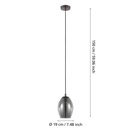 Eglo - Luster na sajli 1xE27/60W/230V