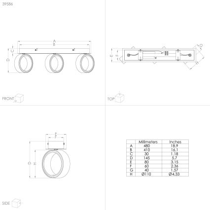 Eglo - LED spot svetiljka 3xLED/4,6W/230V 3000K