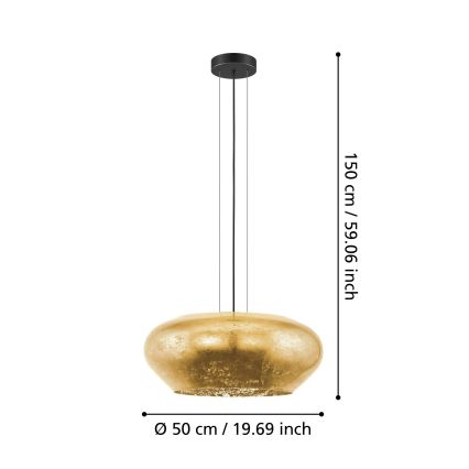 Eglo - Luster na sajli 3xE27/20W/230V