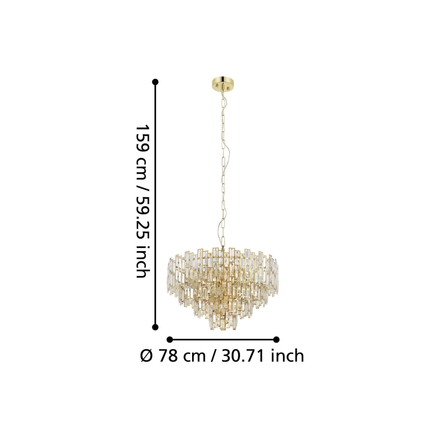 Eglo - Luster na lancu 10xE14/25W/230V pr. 78 cm