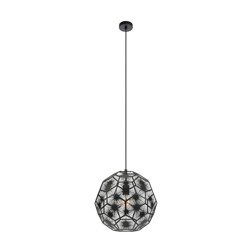 Eglo - Luster na sajli 1xE27/60W/230V pr. 41 cm crno
