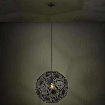 Eglo 39619 - Luster na sajli 1xE27/60W/230V pr. 50 cm crno