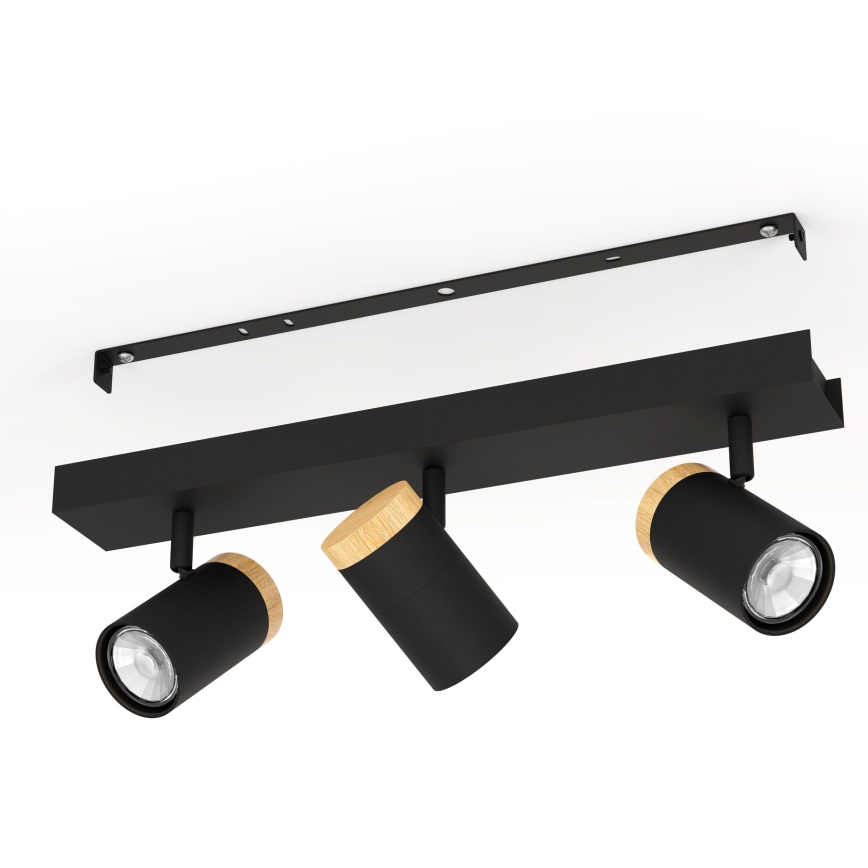 Eglo - LED Reflektorska lampa 3xGU10/4,5W/230V 3000K crno/braon