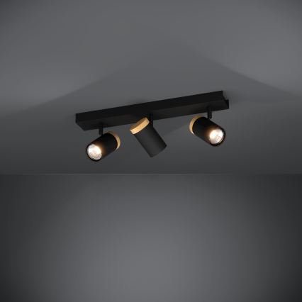 Eglo - LED Reflektorska lampa 3xGU10/4,5W/230V 3000K crno/braon