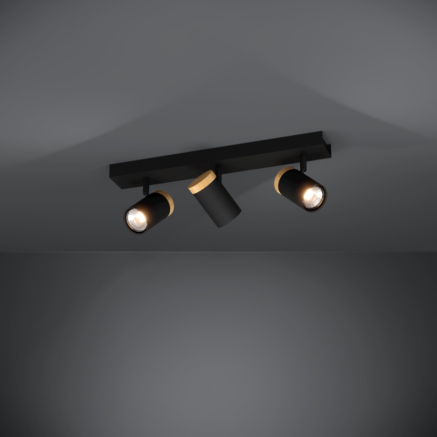 Eglo - LED Reflektorska lampa 3xGU10/4,5W/230V 3000K crno/braon