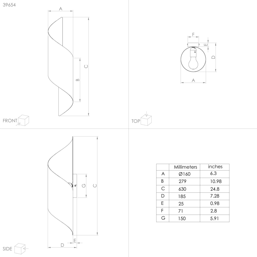 Eglo - Zidna lampa 1xE27/40W/230V