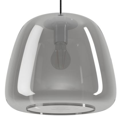 Eglo - Luster na sajli 1xE27/40W/230V pr. 35 cm sivo