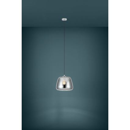 Eglo - Luster na sajli 1xE27/40W/230V pr. 35 cm sivo