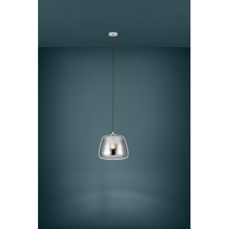 Eglo - Luster na sajli 1xE27/40W/230V pr. 35 cm sivo