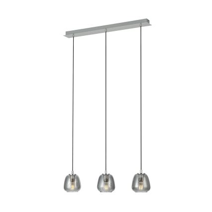 Eglo - Luster na sajli 3xE27/40W/230V sivo