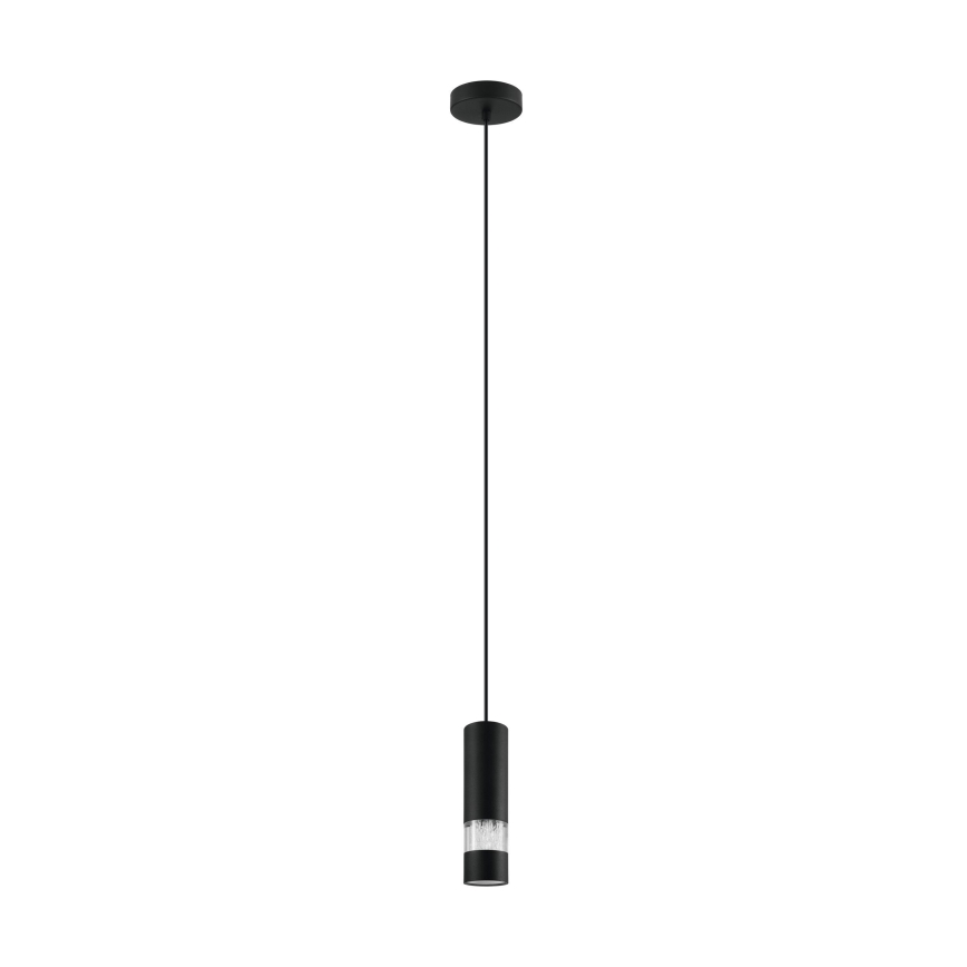 Eglo - LED luster na sajli 1xGU10/4,6W/230V crno