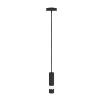Eglo - LED luster na sajli 1xGU10/4,6W/230V crno