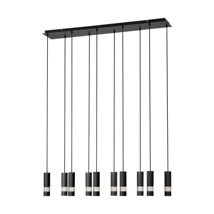 Eglo - LED luster na sajli 10xGU10/4,6W/230V crno